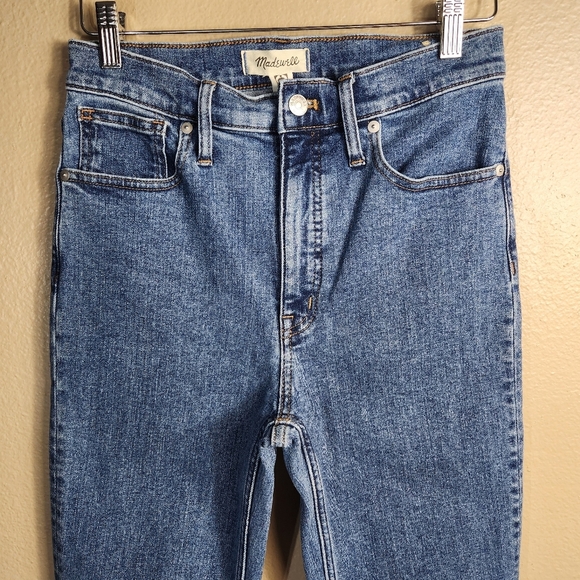 Madewell Womens |27| Mid-Rise Stovepipe Jeans in Knowland Wash/Slit-Hem Edition - Picture 4 of 14